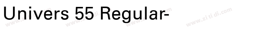 Univers 55 Regular字体转换